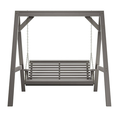Amish Casual Heavy Duty Roll Back Swing with A-Frame Stand | Plow & Hearth
