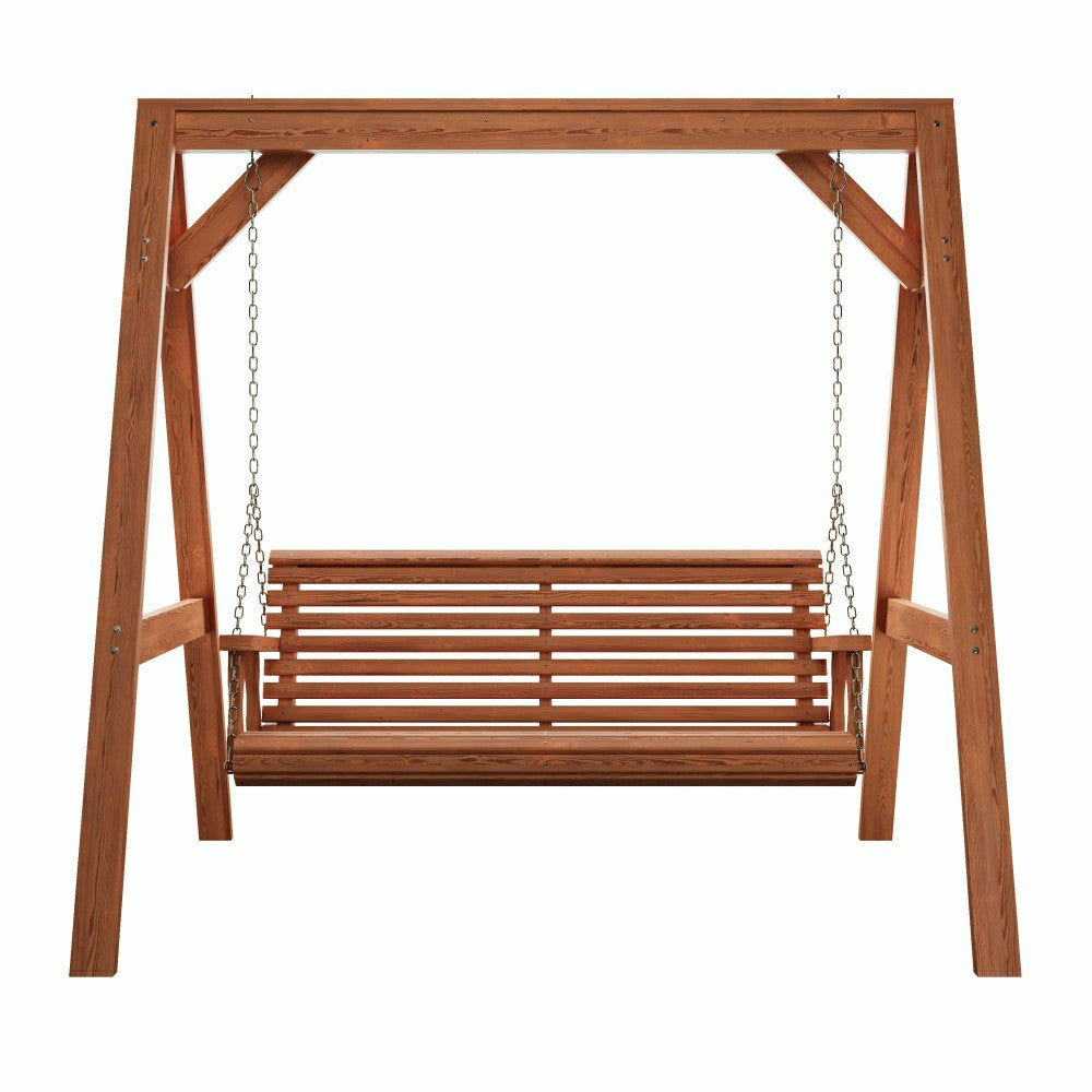 Amish Casual Heavy Duty Roll Back Swing with A-Frame Stand | Plow & Hearth