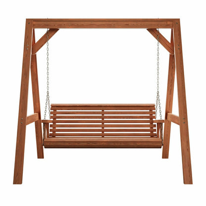 Amish Casual Heavy Duty Roll Back Swing with A-Frame Stand | Plow & Hearth