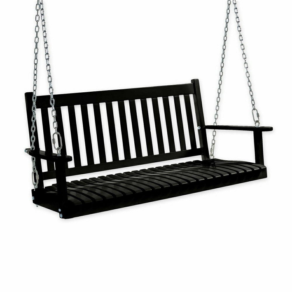 Slatted Wood Porch Swing | Plow & Hearth