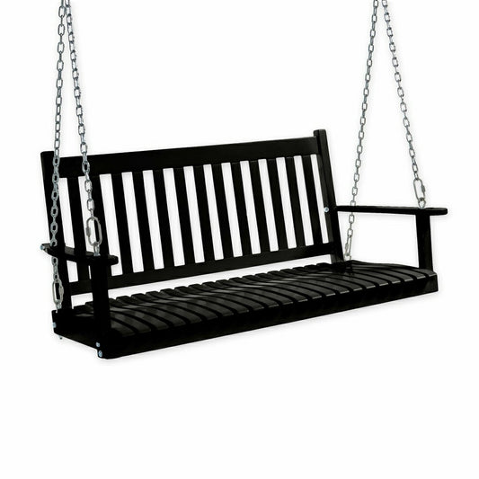 Slatted Wood Porch Swing | Plow & Hearth