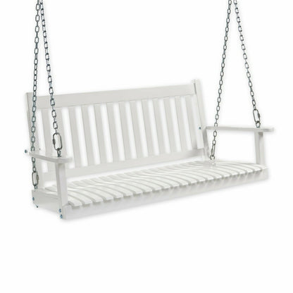 Slatted Wood Porch Swing | Plow & Hearth