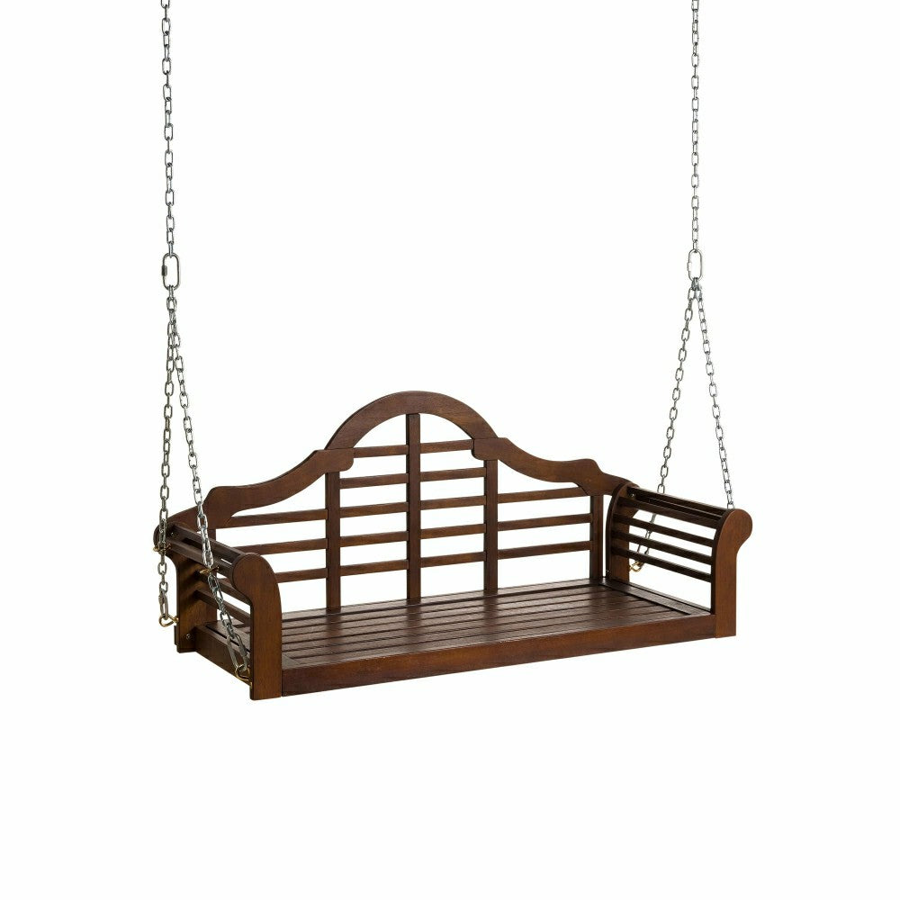 Lutyens Eucalyptus Wood Porch Swing, Natural | Plow & Hearth