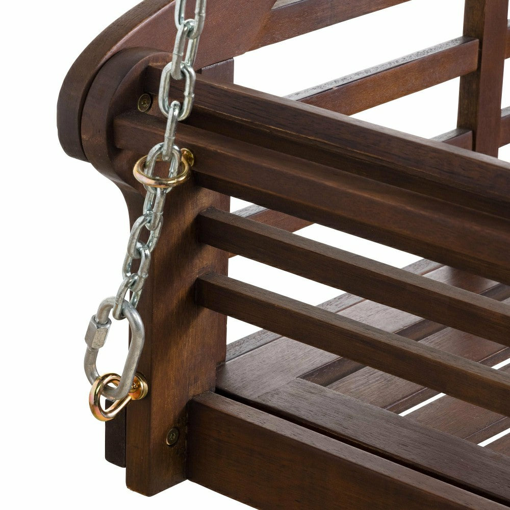 Lutyens Eucalyptus Wood Porch Swing, Natural | Plow & Hearth