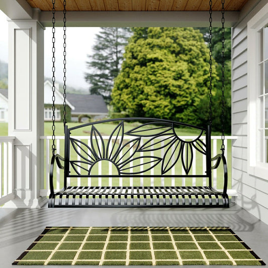 Live Casual Heavy Duty Mariposa Metal Porch Swing | Plow & Hearth