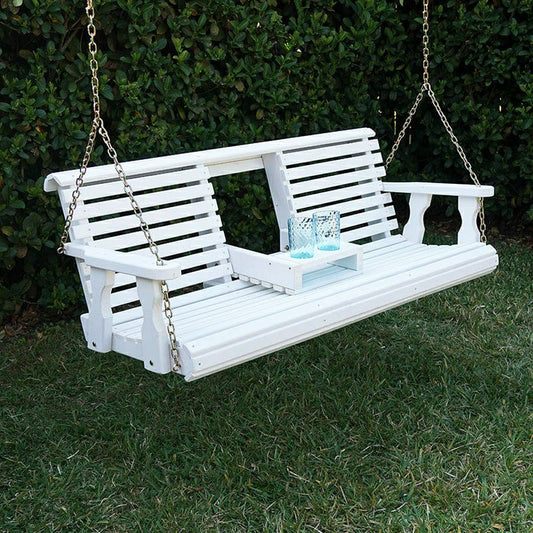Porchgate Amish Heavy Duty Rollback Console Porch Swing | Plow & Hearth