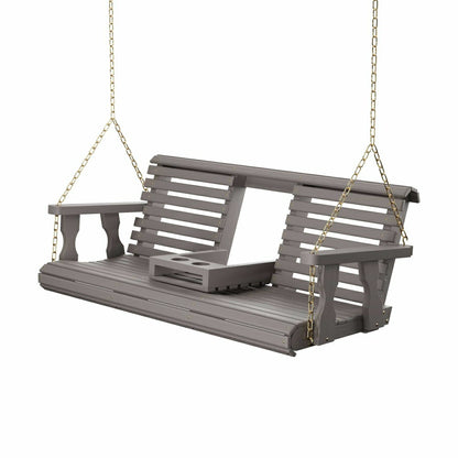 Porchgate Amish Heavy Duty Rollback Console Porch Swing | Plow & Hearth