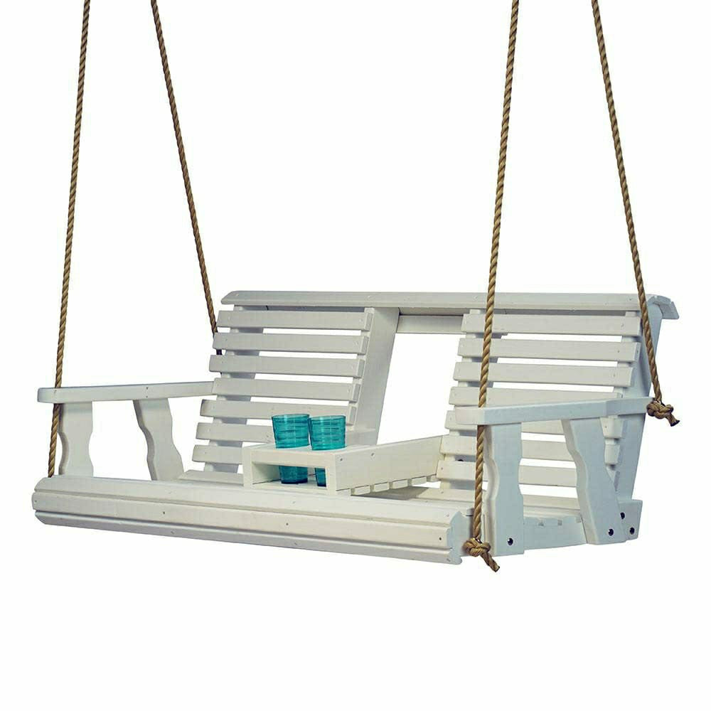 Porchgate Amish Heavy Duty Rollback Console Porch Swing | Plow & Hearth