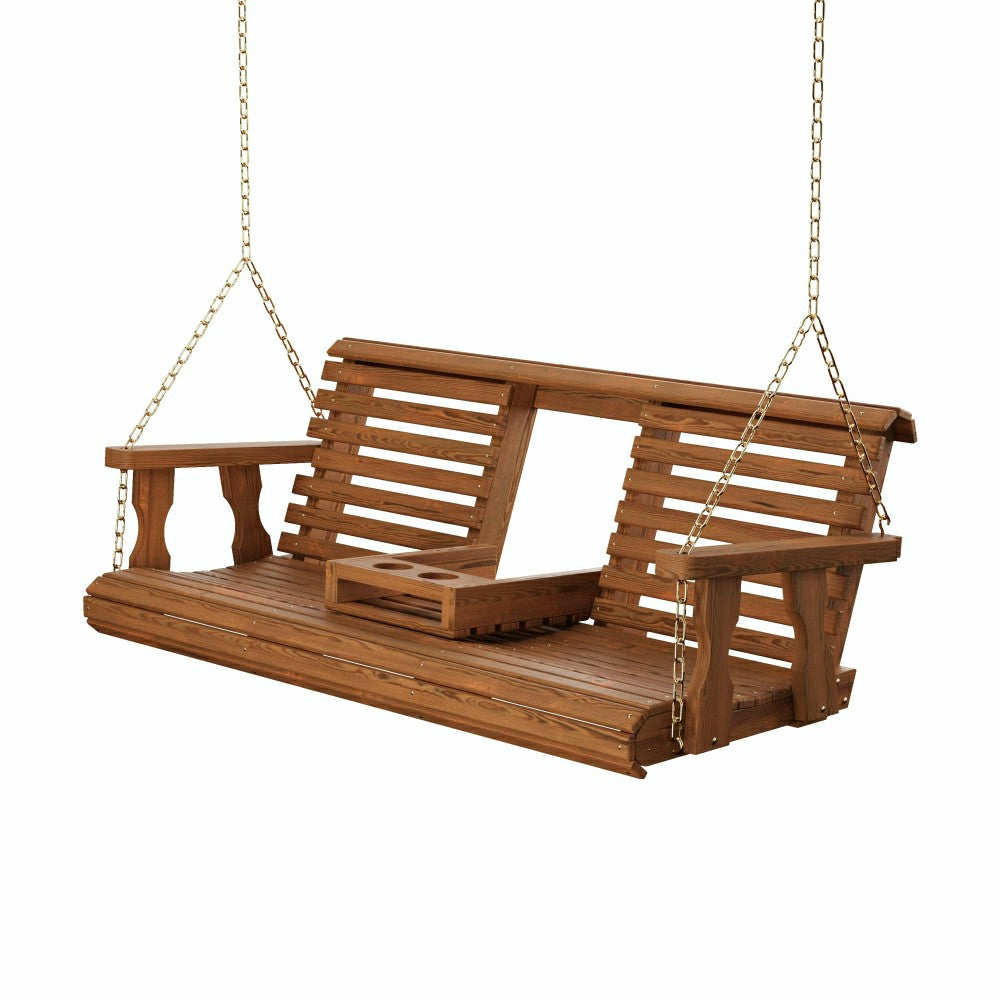 Porchgate Amish Heavy Duty Rollback Console Porch Swing | Plow & Hearth