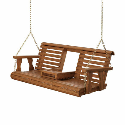 Porchgate Amish Heavy Duty Rollback Console Porch Swing | Plow & Hearth