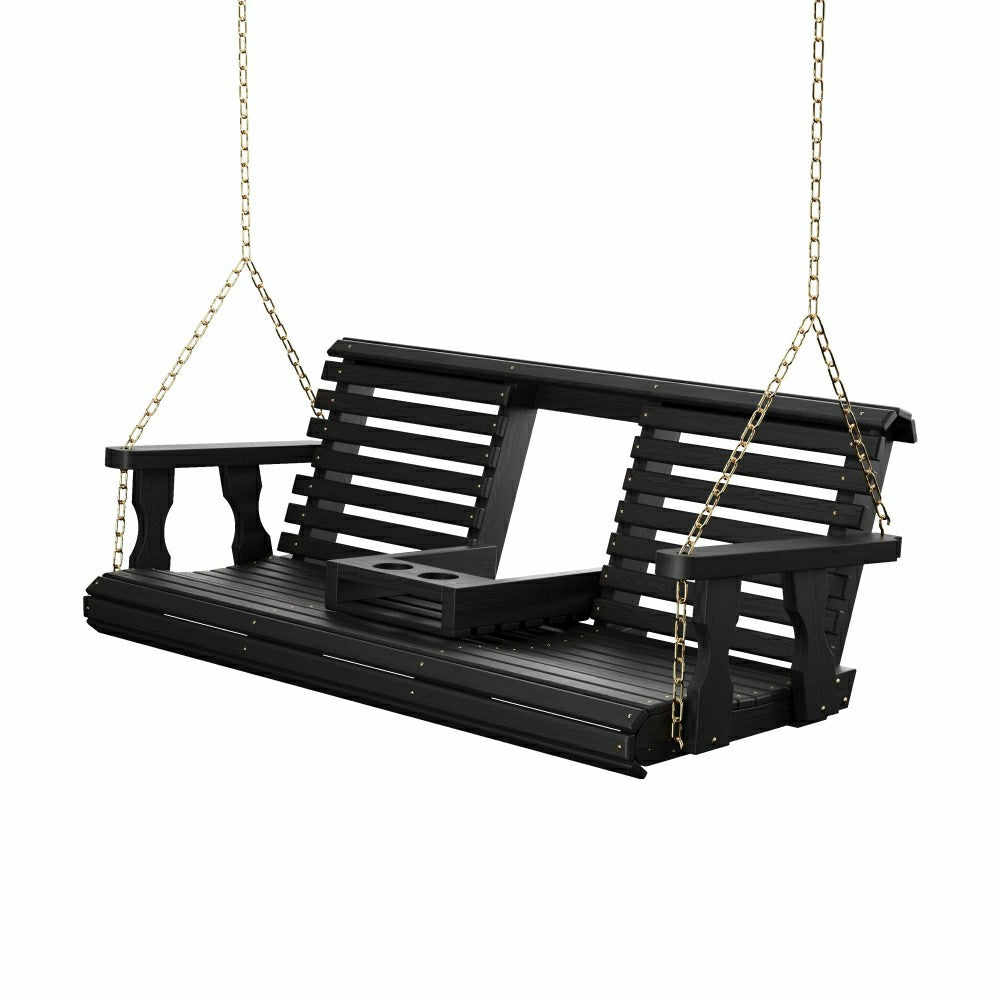 Porchgate Amish Heavy Duty Rollback Console Porch Swing | Plow & Hearth