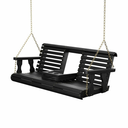 Porchgate Amish Heavy Duty Rollback Console Porch Swing | Plow & Hearth