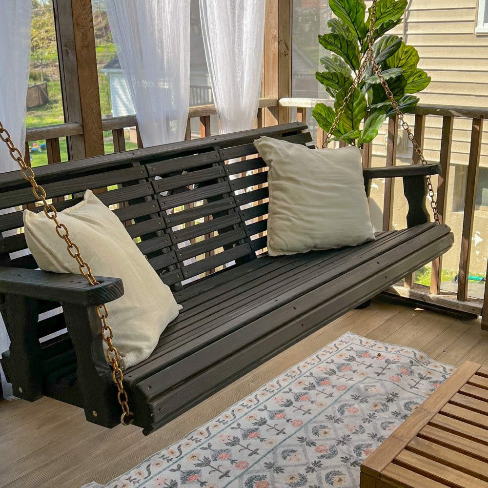 Porchgate Amish Heavy Duty Rollback Console Porch Swing | Plow & Hearth