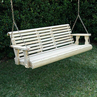 Porchgate Amish Heavy Duty Rollback Console Porch Swing | Plow & Hearth
