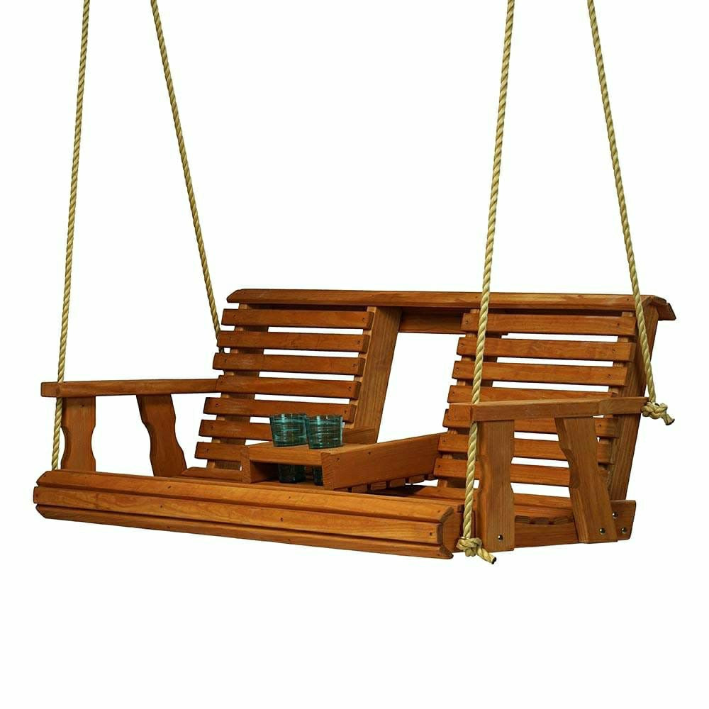 Porchgate Amish Heavy Duty Rollback Console Porch Swing | Plow & Hearth