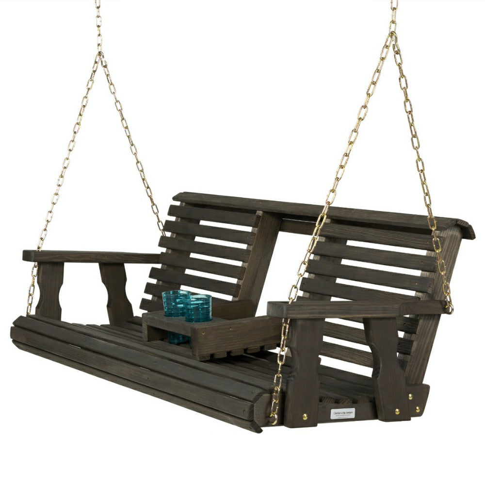 Porchgate Amish Heavy Duty Rollback Console Porch Swing | Plow & Hearth
