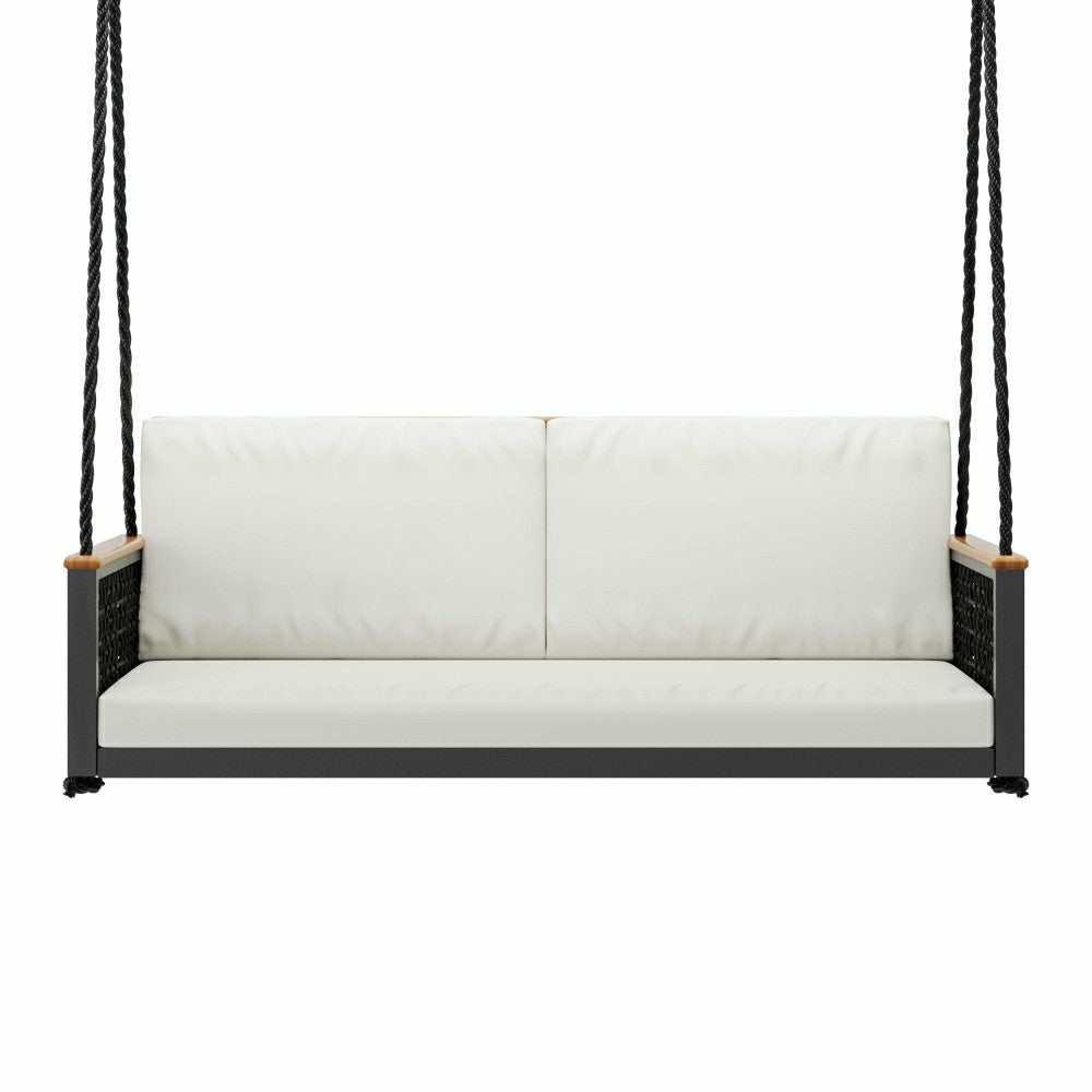 East Green Linden Porch Swing With Cushions | Plow & Hearth