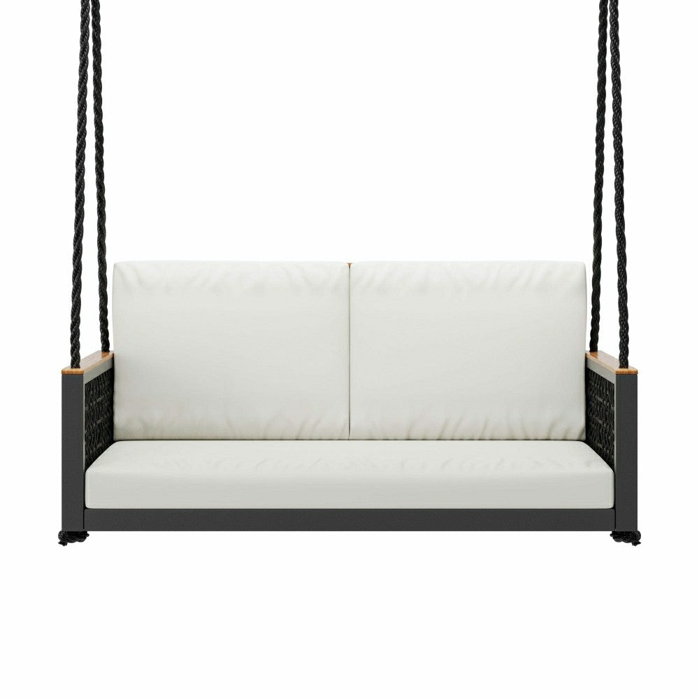East Green Linden Porch Swing With Cushions | Plow & Hearth
