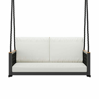 East Green Linden Porch Swing With Cushions | Plow & Hearth