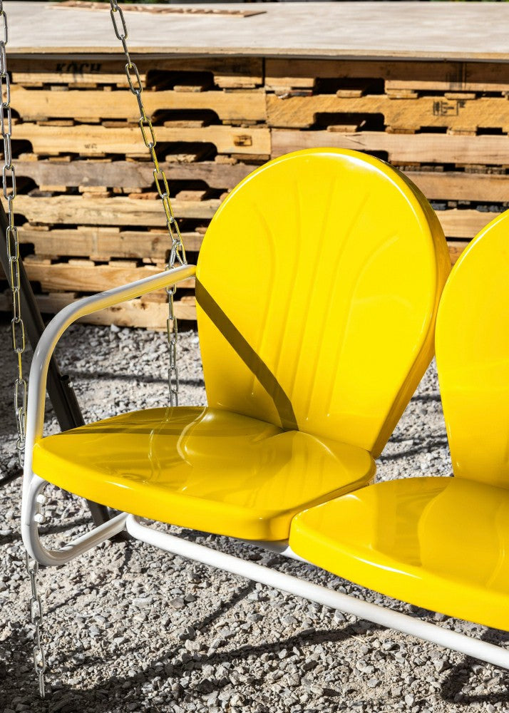 Live Casual Retro Metal Porch Swing | Plow & Hearth