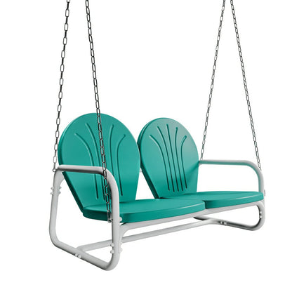 Live Casual Retro Metal Porch Swing | Plow & Hearth