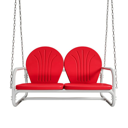 Live Casual Retro Metal Porch Swing | Plow & Hearth