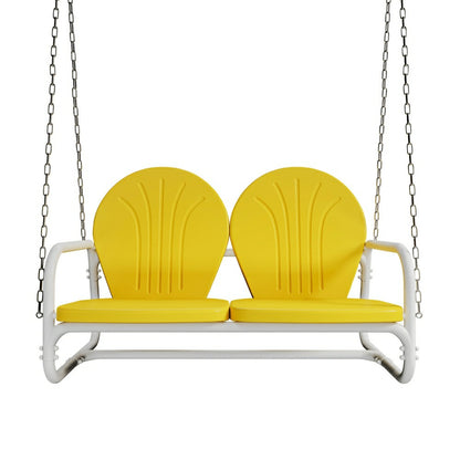 Live Casual Retro Metal Porch Swing | Plow & Hearth
