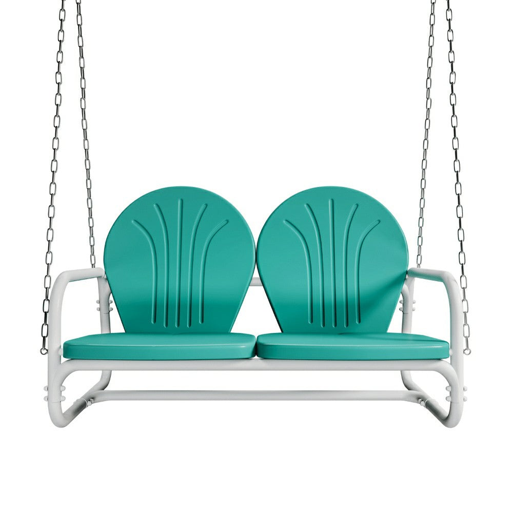 Live Casual Retro Metal Porch Swing | Plow & Hearth