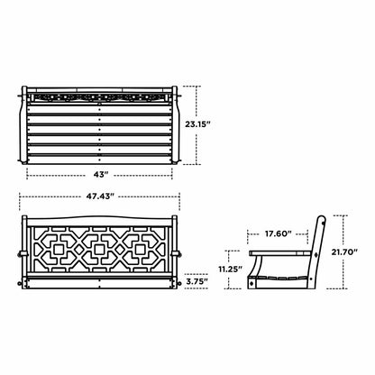 POLYWOOD® Chinoiserie Swing | Plow & Hearth