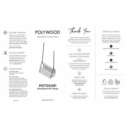 POLYWOOD® Chinoiserie Swing | Plow & Hearth