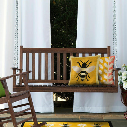 Slatted Wood Porch Swing | Plow & Hearth