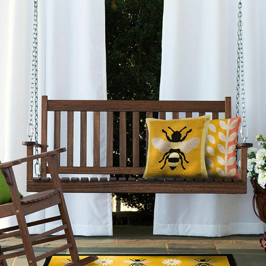Slatted Wood Porch Swing | Plow & Hearth