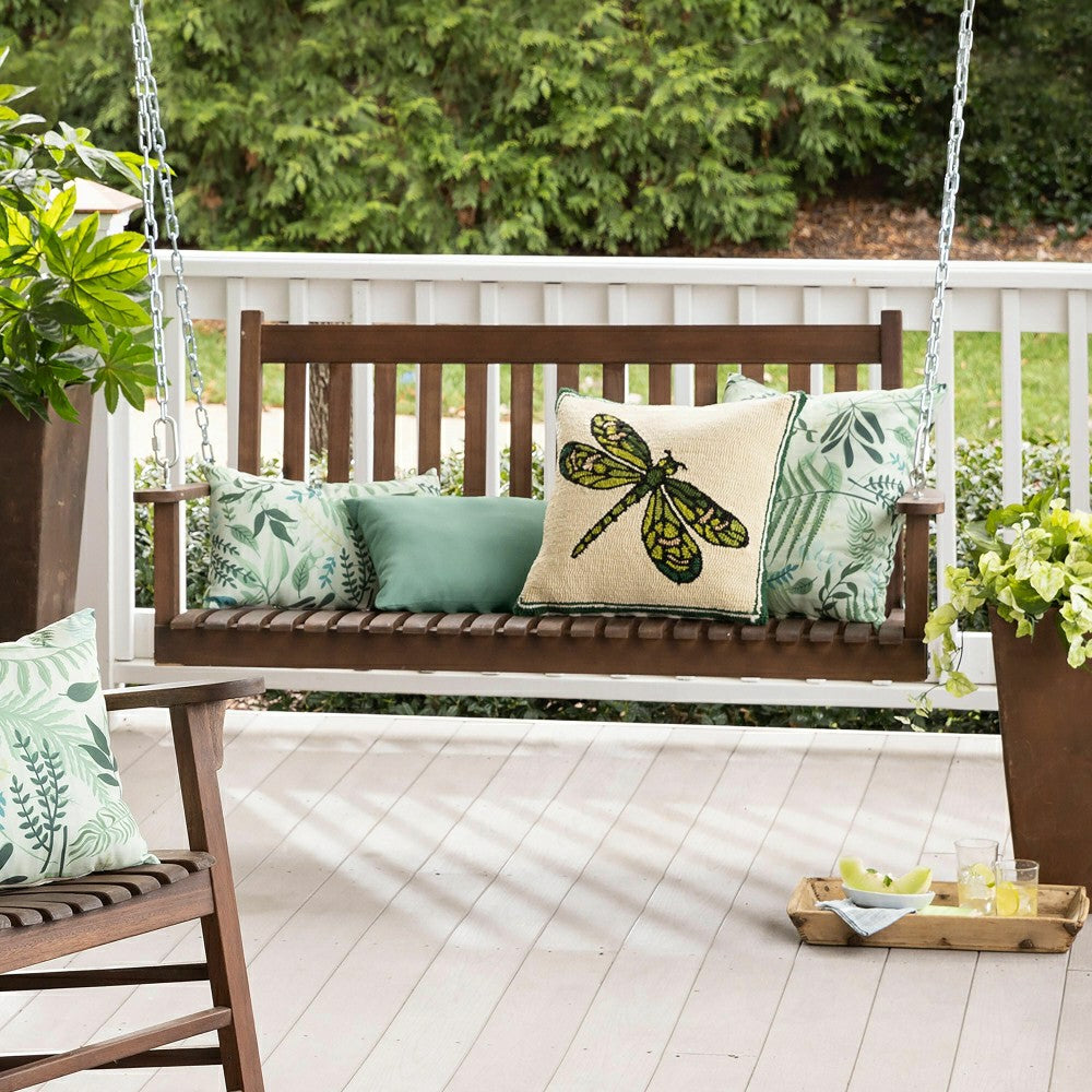 Slatted Wood Porch Swing | Plow & Hearth
