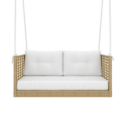 East Green Millie Love Seat Porch Swing with Cushions | Plow & Hearth