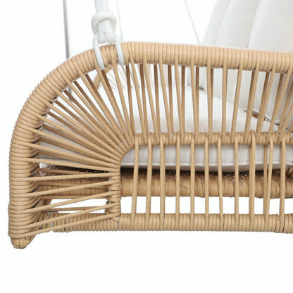 East Green Lucca Wicker Porch Swing with Cushions | Plow & Hearth