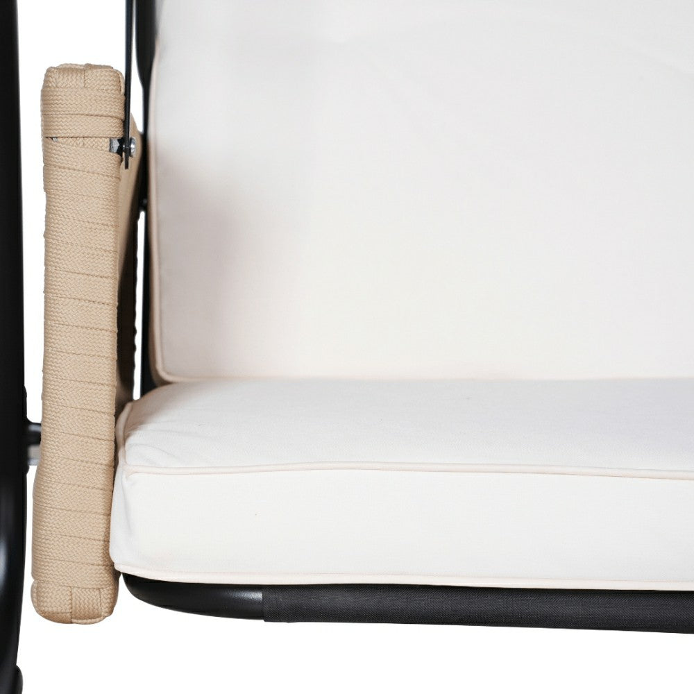 East Green Parker Patio Swing with Canopy Stand | Plow & Hearth