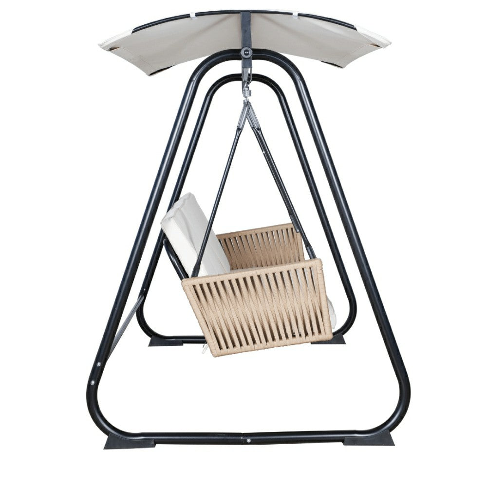 East Green Parker Patio Swing with Canopy Stand | Plow & Hearth