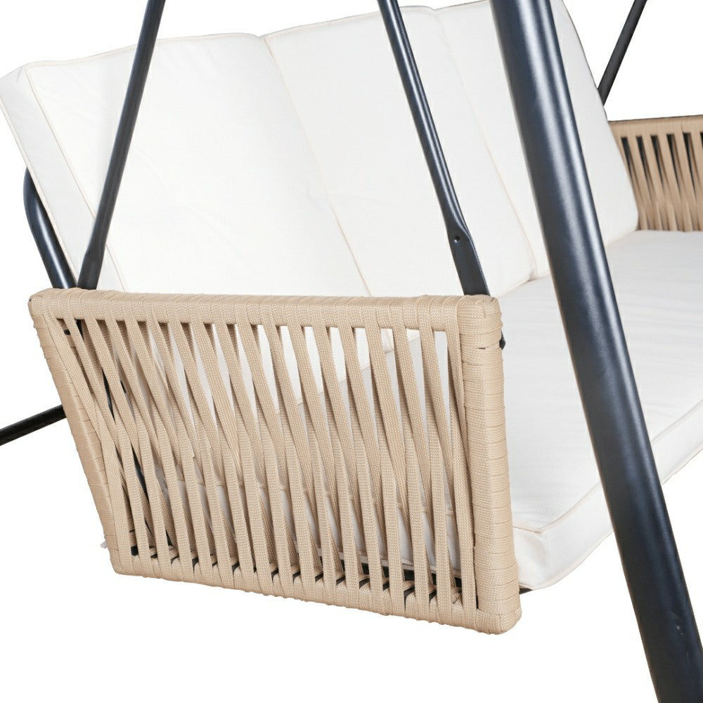 East Green Parker Patio Swing with Canopy Stand | Plow & Hearth