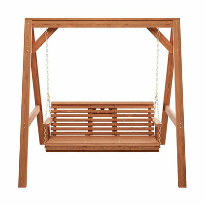 Amish Casual Console Porch Swing with A-Frame Stand | Plow & Hearth