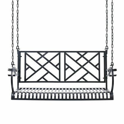 Live Casual Logan Metal Porch Swing | Plow & Hearth