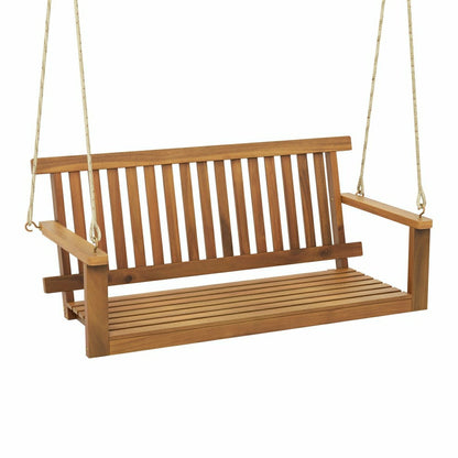 Acacia Wood Porch Swing Bench | Plow & Hearth