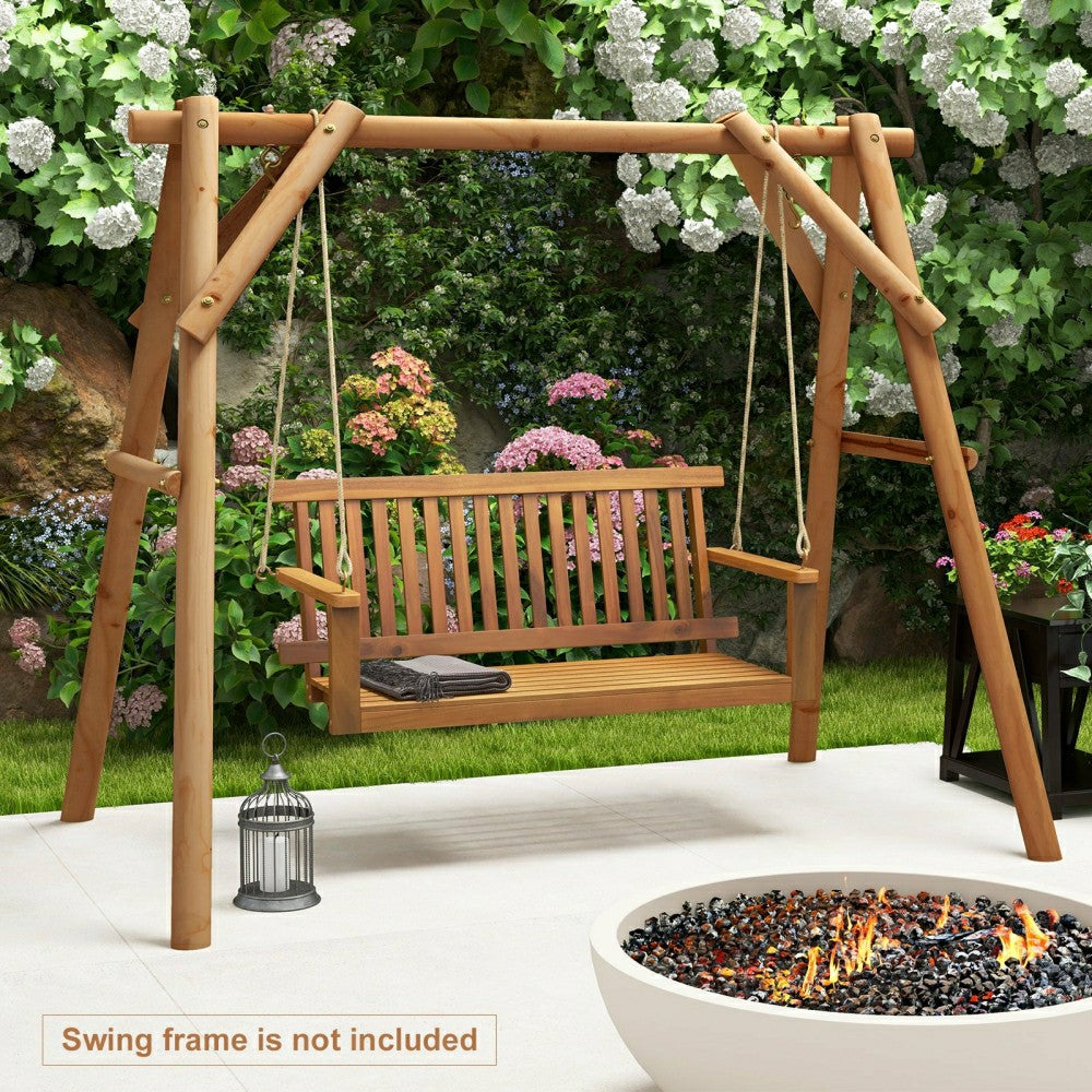 Acacia Wood Porch Swing Bench | Plow & Hearth