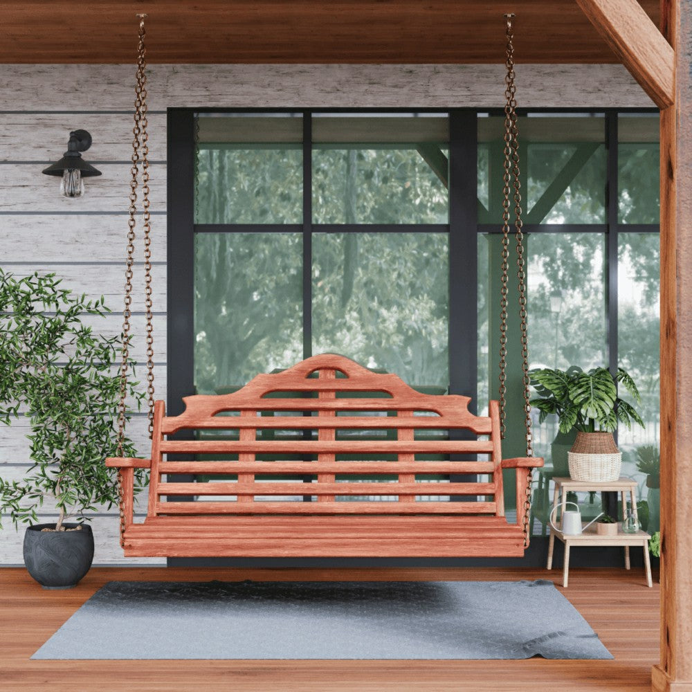 Keystone Amish Co. 5 Foot Milan Red Cedar Porch Swing without Cupholde | Plow & Hearth