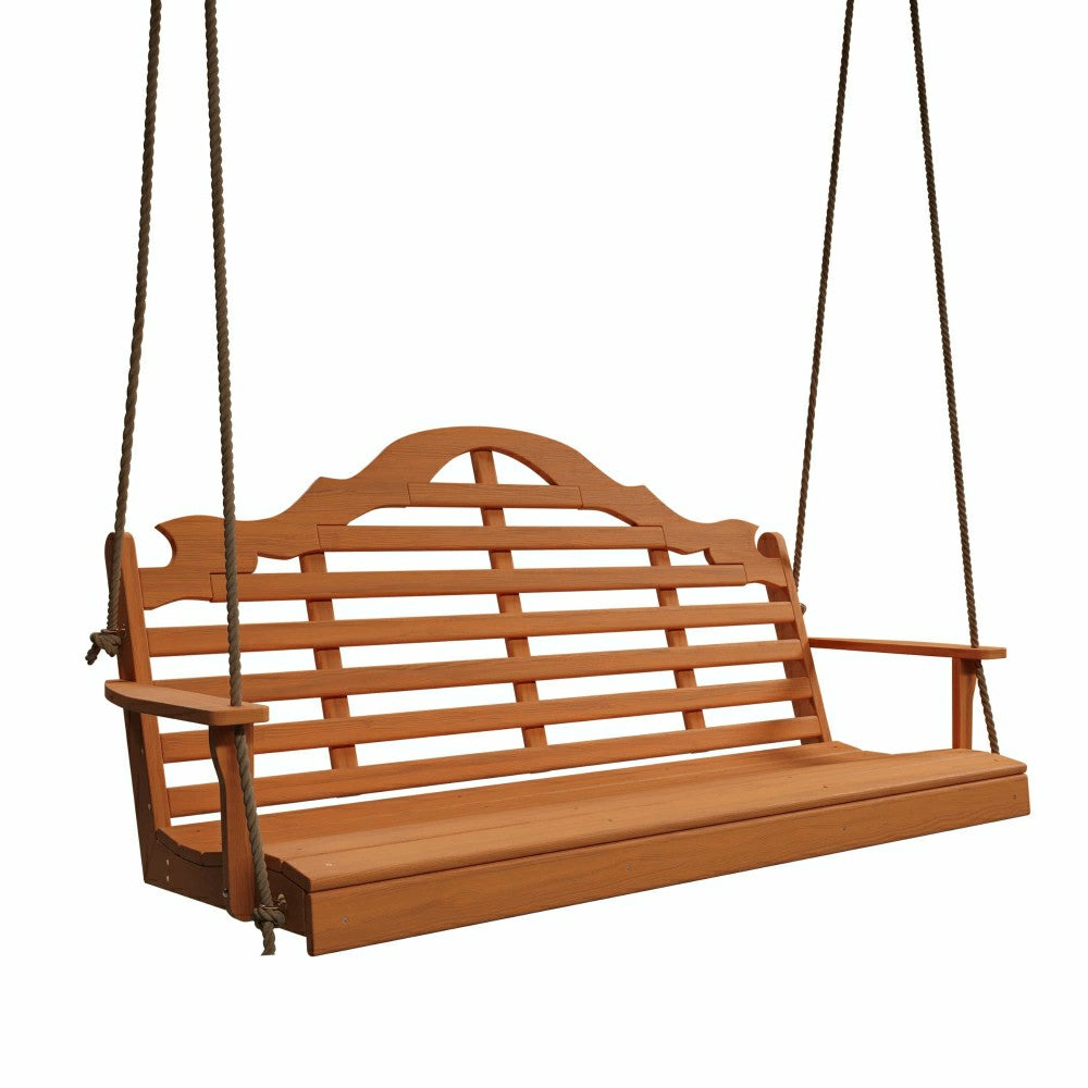 Keystone Amish Co. 5 Foot Milan Red Cedar Porch Swing without Cupholde | Plow & Hearth