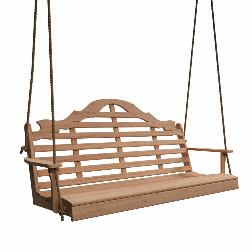 Keystone Amish Co. 5 Foot Milan Red Cedar Porch Swing without Cupholde | Plow & Hearth