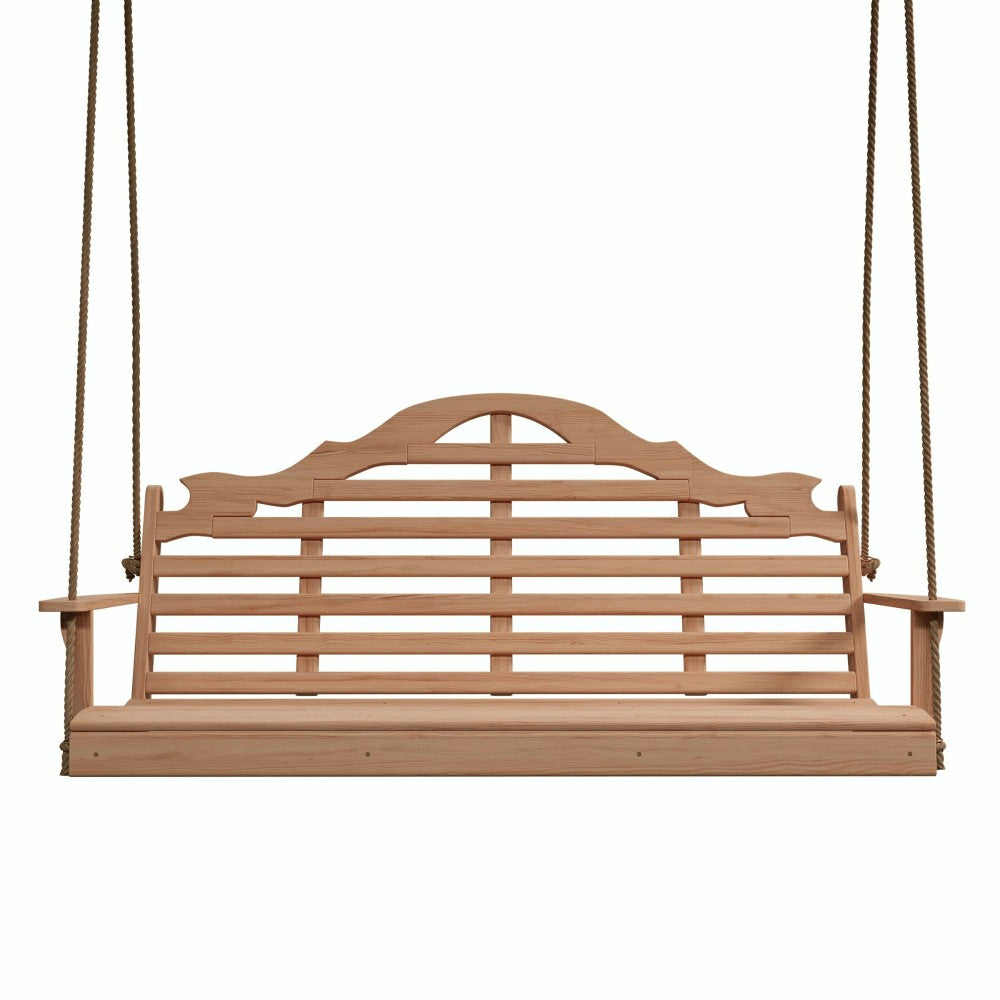 Keystone Amish Co. 5 Foot Milan Red Cedar Porch Swing without Cupholde | Plow & Hearth