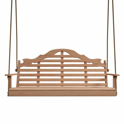 Keystone Amish Co. 5 Foot Milan Red Cedar Porch Swing without Cupholde | Plow & Hearth