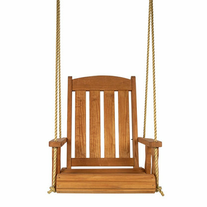 Heavy Duty Outdoor Wood Swing Chair - Cedar Clearcoat | Plow & Hearth