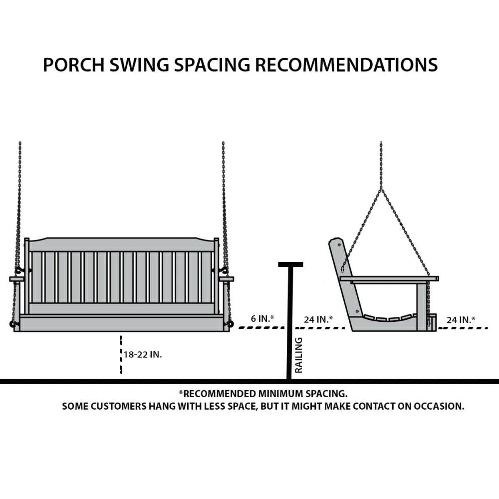 LA Swings Roll Back Swing Chair | Plow & Hearth