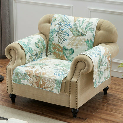 Atlantis Jade Reversible Chair Cover | Plow & Hearth